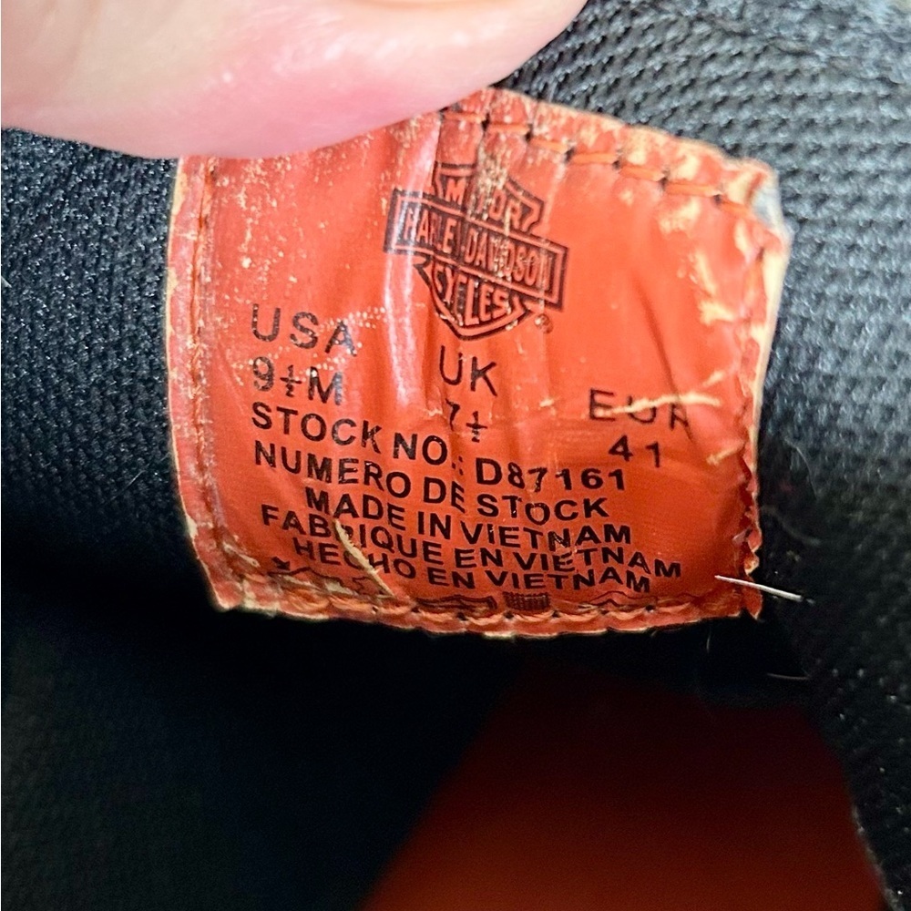 Harley Davidson motorcycle ankle boots wolverine Abney woman sz 9 leather shoes - Picture 10 of 10